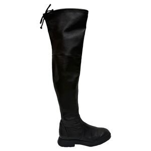 Stuart Weitzman Lowland Over the Knee Boots in Black Leather